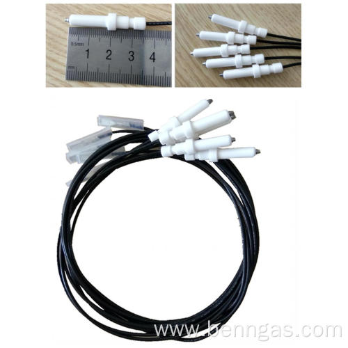 Spark ignition electrode flame sensor